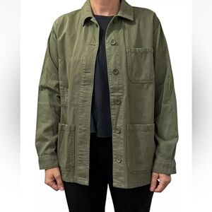 Topshop Army Green Jacket with Pockets - Size US 4